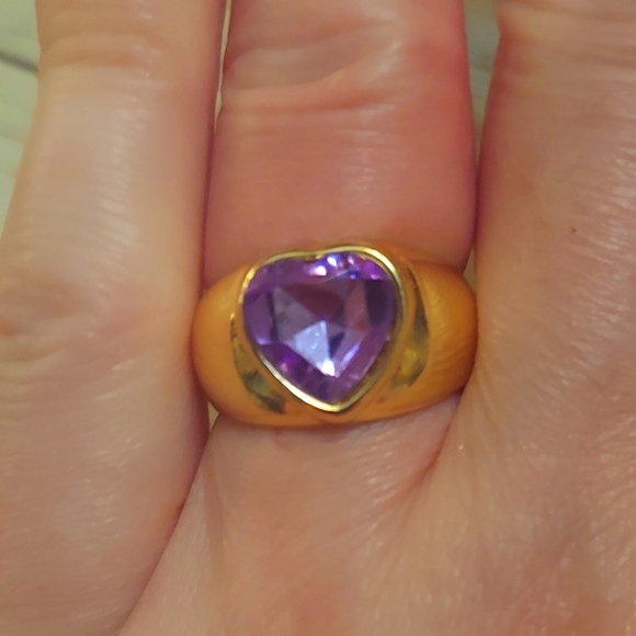 Cute set of 2 Rocksbox snake ring and purple heart ring - Picture 4 of 4